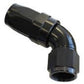 Aeroflow AF198-12BLK 60 Deg Hose End -12AN Black Full Flow Taper Style