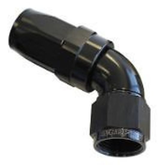Aeroflow AF198-12BLK 60 Deg Hose End -12AN Black Full Flow Taper Style