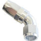 Aeroflow 100 & 450 series braided hose 60 Deg End -16AN Silver Full Flow Taper Style Aeroflow Performance Products AF198-16S