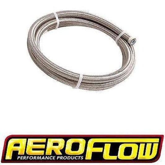 Aeroflow Performance Products AF200-06-1M SS PTFE Braided Hose -6AN 1M Clamshell Pack 11.3mm OD