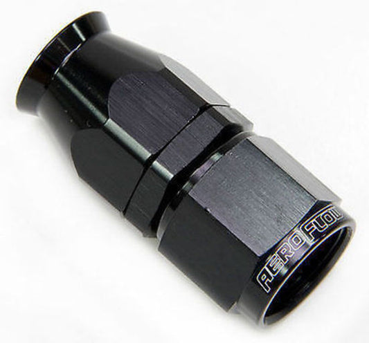 Aeroflow AF201-04DBLK Alloy Straight Hose End -4AN Black Swivel Nut Suit PTFE