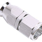 Aeroflow AF201-04DS Alloy Straight Hose End -4AN Silver Swivel Nut Suit PTFE