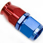 Aeroflow Performance Products AF201-06D Alloy Straight Hose End -6AN Blue Swivel Nut Suit PTFE