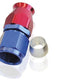 Aeroflow Performance Products AF201-08D Alloy Straight Hose End -8AN Blue Swivel Nut Suit PTFE