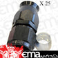 Aeroflow AF201-08DBLK-25 Alloy Straight Hose End -8AN Black Suit PTFE (25 Pack)