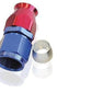 Aeroflow Performance Products AF201-12D Alloy Straight Hose End -12AN Blue Swivel Nut Suit PTFE