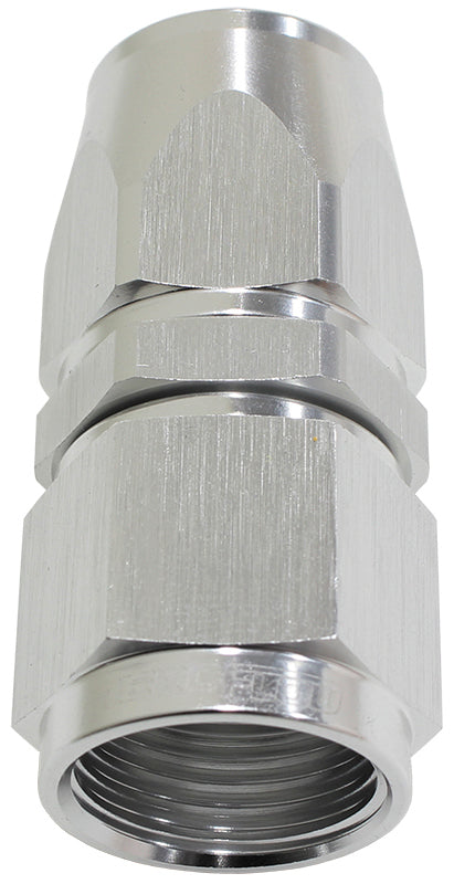 Aeroflow AF201-20DS Alloy Straight Hose End -20AN Silver Swivel Nut Suit PTFE