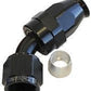 Aeroflow AF202-04DBLK Alloy 45 Deg Hose End -4AN Black Full Swivel Suit PTFE