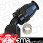 Aeroflow AF202-04DBLK Alloy 45 Deg Hose End -4AN Black Full Swivel Suit PTFE
