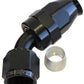 Aeroflow Performance Products AF202-06DBLK Alloy 45 Deg Hose End -6AN Black Full Swivel Suit PTFE