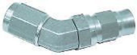 Aeroflow AF202-06S Steel 45 Deg Hose End -6AN Steel Full Swivel Suit PTFE