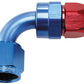 Aeroflow AF203-03D Alloy 90 Deg Hose End -3AN Blue Swivel Nut Suit PTFE