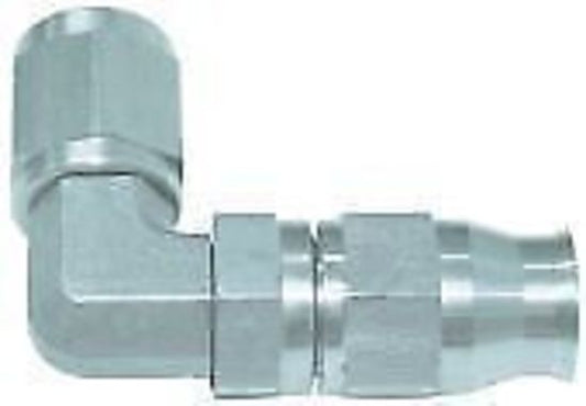 Aeroflow AF203-06S Steel 90 Deg Hose End -6AN Steel Full Swivel Suit PTFE