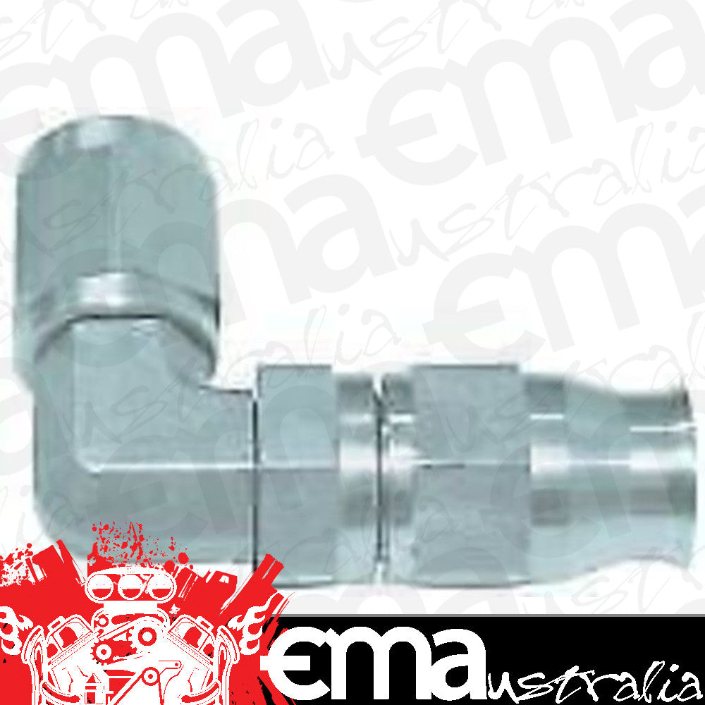 Aeroflow AF203-06S Steel 90 Deg Hose End -6AN Steel Full Swivel Suit PTFE