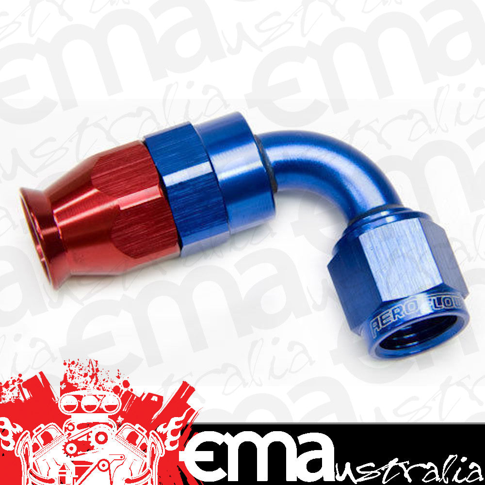 Fuel pumps/ Regulators Alloy 90 Deg Hose End -8AN Blue Full Swivel Suit PTFE Aeroflow Performance Products AF203-08D