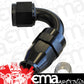 Aeroflow Performance Products AF204-06DBLK Alloy 120 Deg Hose End -6AN Black Full Swivel Suit Teflon