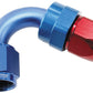 Aeroflow AF204-08D Alloy 120 Deg Hose End -8AN Blue Full Swivel Suit Teflon