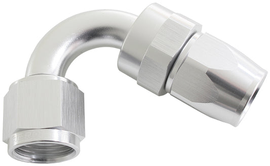 Aeroflow AF204-12DS Alloy 120 Deg Hose End -12AN Silver Full Swivel Suit Teflon