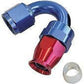 Aeroflow AF205-04D Alloy 150 Deg Hose End -4AN Blue Full Swivel Suit Teflon