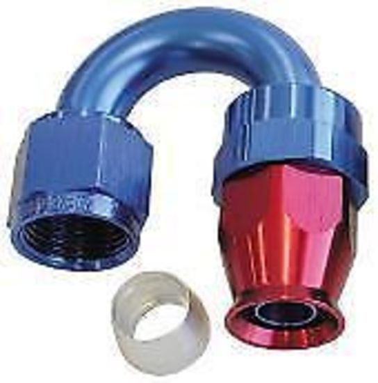 Aeroflow 200 & 250 series braided hose Alloy 180 Deg End -4AN Blue Full Swivel Suit Teflon Aeroflow Performance Products AF206-04D