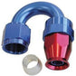 Aeroflow AF206-06D Alloy 180 Deg Hose End -6AN Blue Full Swivel Suit Teflon