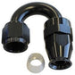 Aeroflow AF206-06DBLK Alloy 180 Deg Hose End -6AN Black Full Swivel Suit Teflon