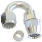 Aeroflow Performance Products AF206-06DS Alloy 180 Deg Hose End -6AN Silver Full Swivel Suit Teflon