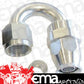 Aeroflow Performance Products AF206-06DS Alloy 180 Deg Hose End -6AN Silver Full Swivel Suit Teflon
