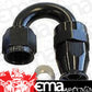 Aeroflow 200 & 250 series braided hose Alloy 180 Deg End -8AN Black Full Swivel Suit Teflon Aeroflow Performance Products AF206-08DBLK