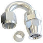 Aeroflow 200 & 250 series braided hose Alloy 180 Deg End -8AN Silver Full Swivel Suit Teflon Aeroflow Performance Products AF206-08DS