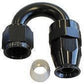 Aeroflow 200 & 250 series braided hose Alloy 180 Deg End -10AN Black Full Swivel Suit Teflon Aeroflow Performance Products AF206-10DBLK