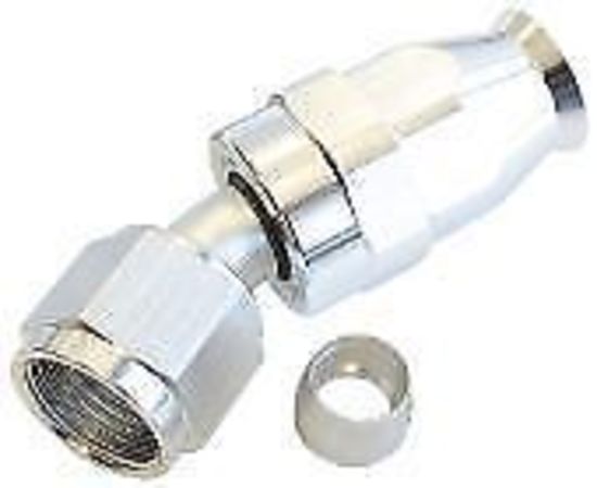 Aeroflow 200 & 250 series braided hose Alloy 30 Deg End -4AN Silver Swivel Nut Suit Teflon Aeroflow Performance Products AF207-04DS