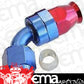 Aeroflow AF208-04D Alloy 60 Deg Hose End -4AN Blue Swivel Nut Suit Teflon