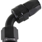 Aeroflow AF208-08DBLK Alloy 60 Deg Hose End -8AN Black Swivel Nut Suit Teflon