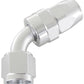 Aeroflow AF208-08DS Alloy 60 Deg Hose End -8AN Silver Swivel Nut Suit Teflon