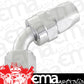Aeroflow AF208-08DS Alloy 60 Deg Hose End -8AN Silver Swivel Nut Suit Teflon