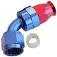 Aeroflow AF208-10D Alloy 60 Deg Hose End -10AN Blue Swivel Nut Suit Teflon