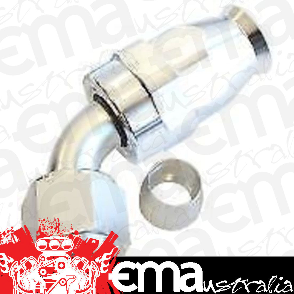 Aeroflow 200 & 250 series braided hose Alloy 60 Deg End -10AN Silver Swivel Nut Suit Teflon Aeroflow Performance Products AF208-10DS