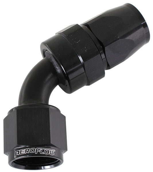 Aeroflow AF208-12DBLK Alloy 60 Deg Hose End -12AN Black Swivel Nut Suit Teflon