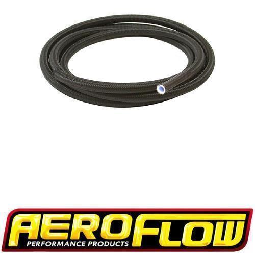 Aeroflow Performance Products AF250-12-6M Black Braided Teflon Hose-12AN SS 6M Clamshel 19.5mm O.D