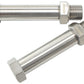 Aeroflow AF285-02 SS 2-3/8" Thru Frame with 2xm10 x 1.0 Female Thread
