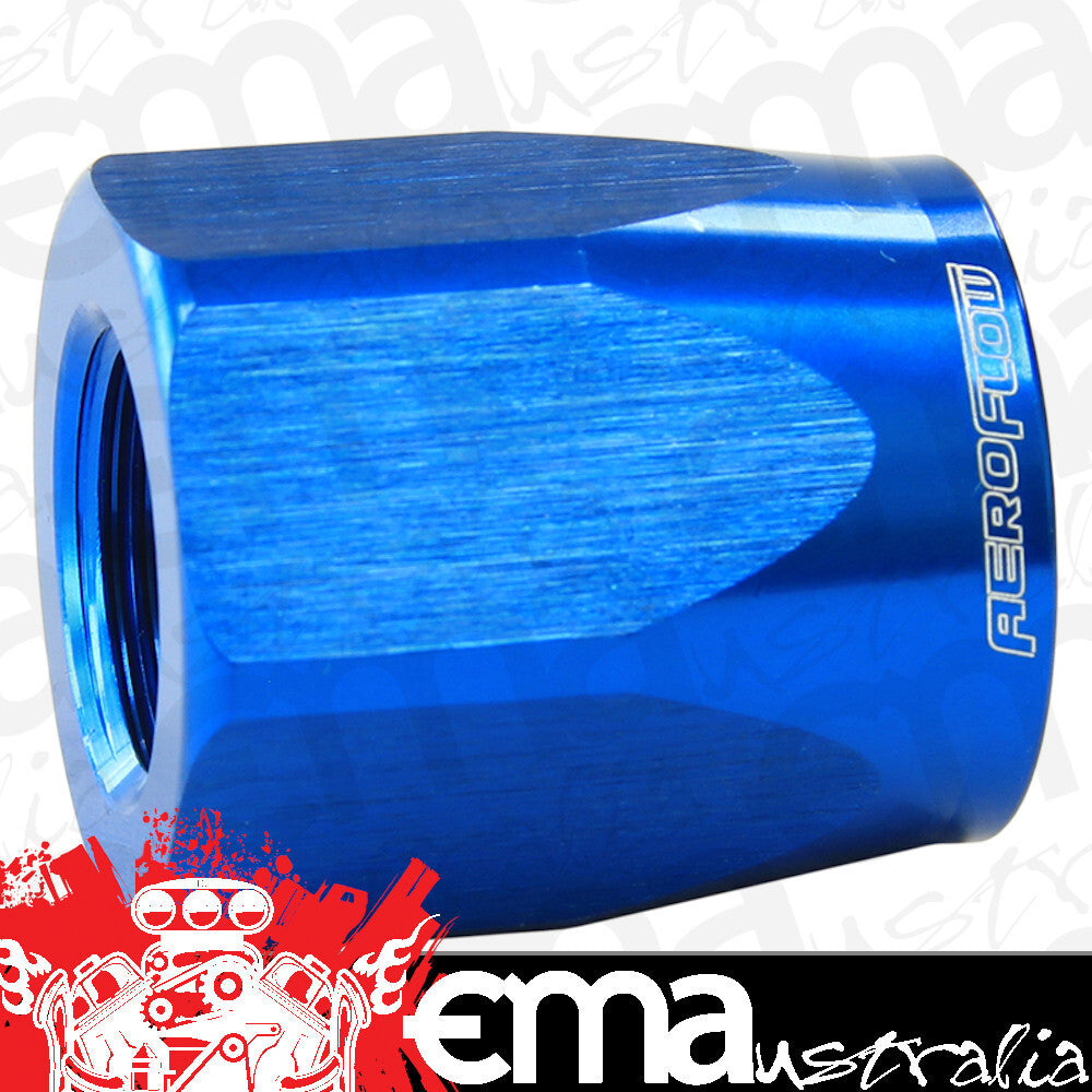 Aeroflow Performance Products AF298-20DBL Hose End Socket Alloy -20AN Blue Suit Braided Hose