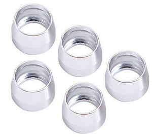 Aeroflow AF299-04SS Teflon SS Olive Insert -4AN Suit Teflon Hose End -4AN (5 Pack)