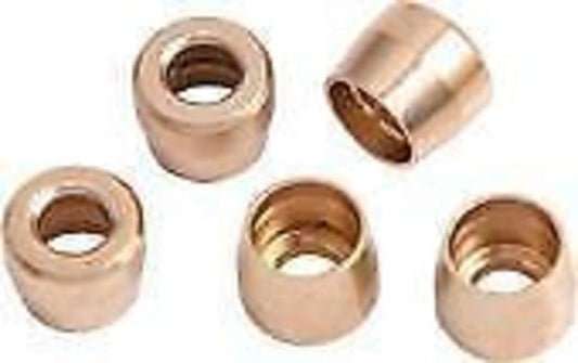 Aeroflow AF299-08 Teflon Brass Olive Insert -8Ansuit Teflon Hose End -8AN (5 Pack)