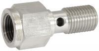 Aeroflow AF300-03P 3/8-24" Banjo Bolt with 1/8" NPT Port 304 Stainless Steel Materia
