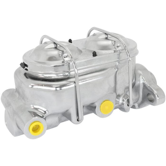 Aeroflow AF300-155 GM Brake Master Cylinder 1-1/8" Bore Chrome Finish Cast Iron with Dual Bowl s