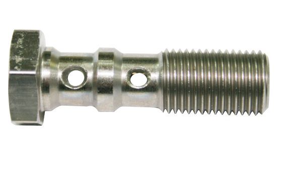 Aeroflow AF306-03L Double Banjo Bolt M10 x 1.00mm Stainless 38mm Long