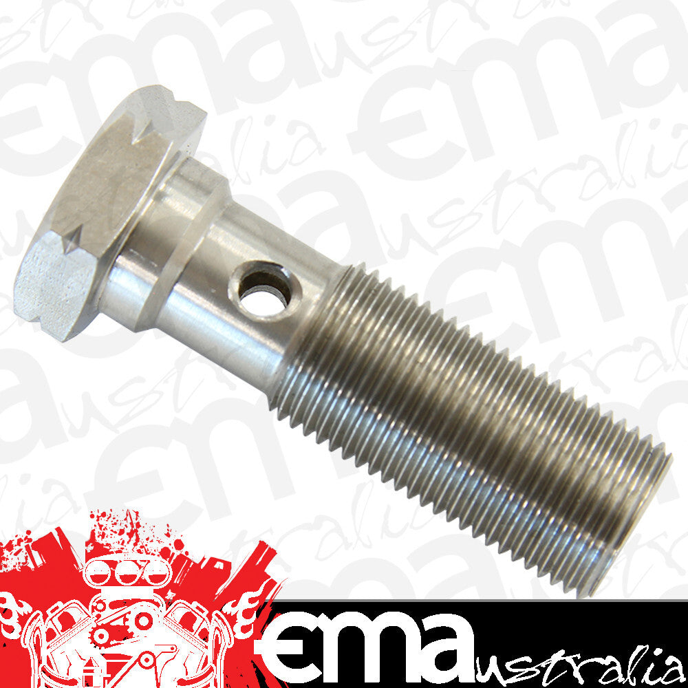 Aeroflow AF315-04L Banjo Bolt M12 x 1.0mm Stainless 38mm Long