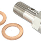 Aeroflow AF316-04P Banjo Bolt M12 x 1.25mm Ss304 25mm Long with 1/8" Port