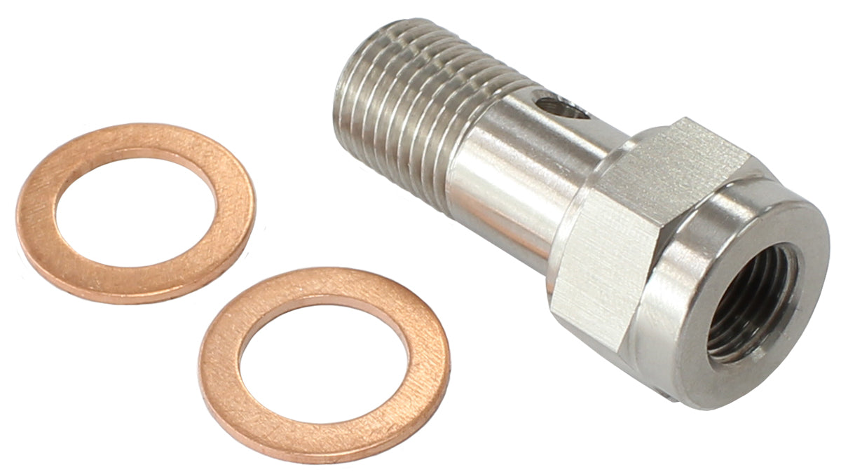 Aeroflow AF316-04P Banjo Bolt M12 x 1.25mm Ss304 25mm Long with 1/8" Port